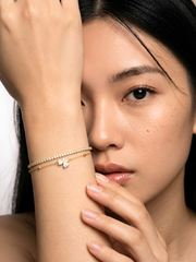 Golden Flora Tennis Whisper Bracelet